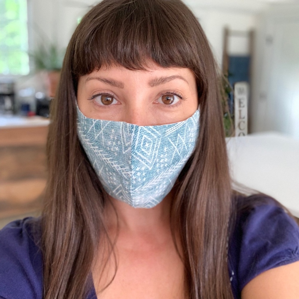 boho mud cloth face mask adjustable ear loops